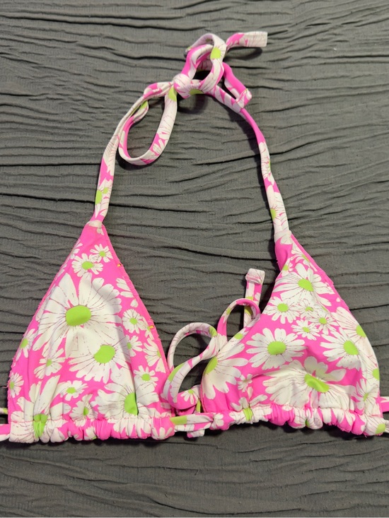 Hurley Other - Hurley Pink Floral Triangle Bikini Top